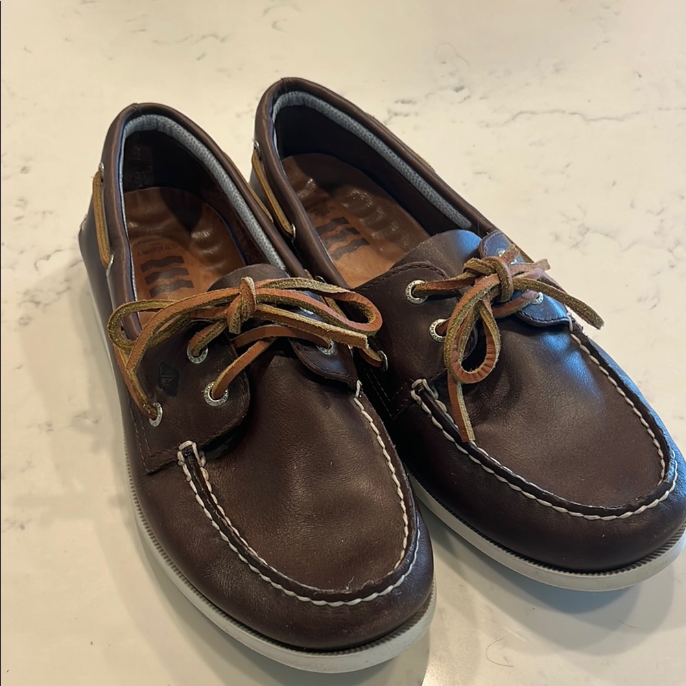 Classic Brown Leather Boat Shoes